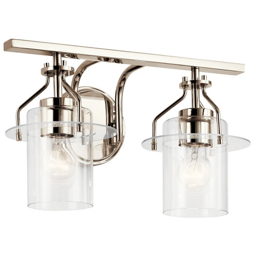 Kichler 55078PN Fixture The Everett 16" 2 light vanity adds a dash of