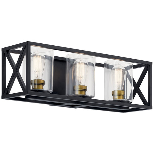 Kichler 55065BK Fixture The Moorgate 23" 3 Light Vanity in Black