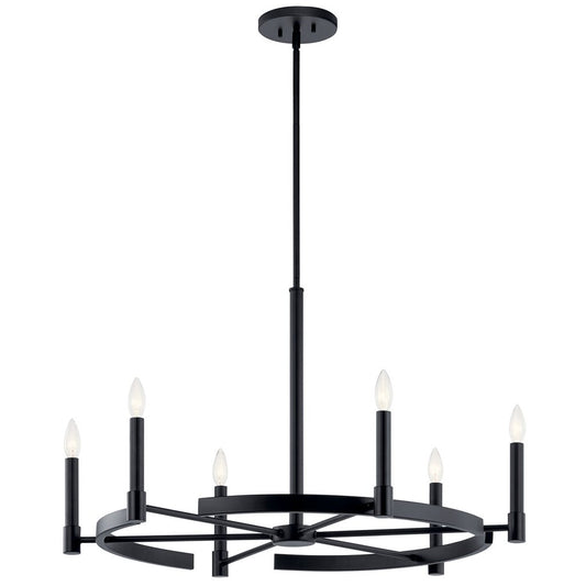Kichler 52427BK Fixture Modern elegance is simple. The Tolani 6 light