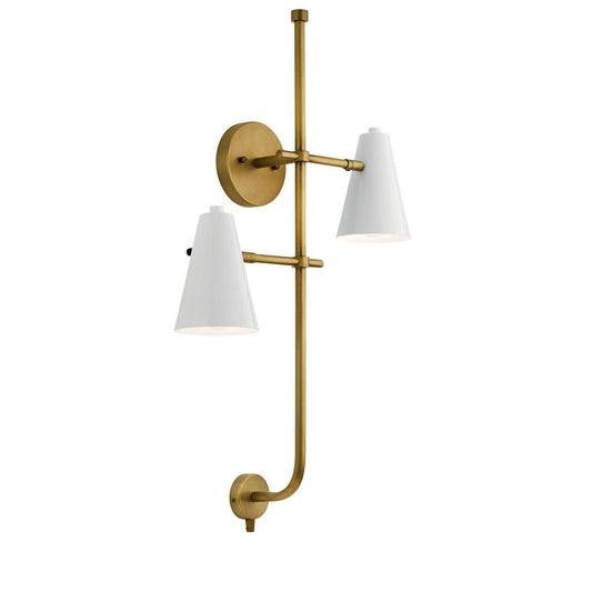 Kichler 52174WH Fixture The Sylvia 2 light wall sconce makes a big