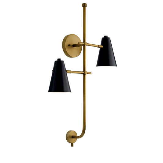 Kichler 52174BK Fixture The Sylvia 2 light wall sconce makes a big