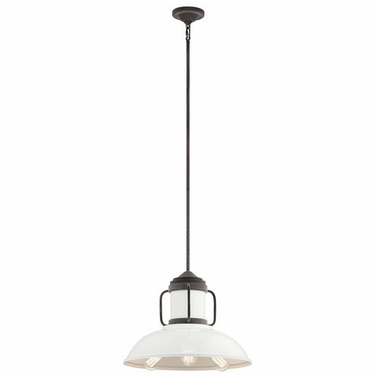 Kichler 44303WZC Fixture Vintage schoolhouse style is the inspiration
