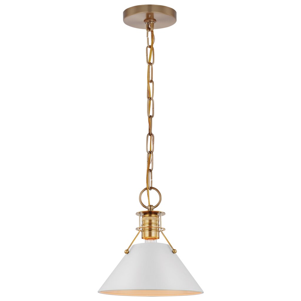 Satco 60-7526 Pendant Fixture Outpost; 1 Light; Large Matte White with