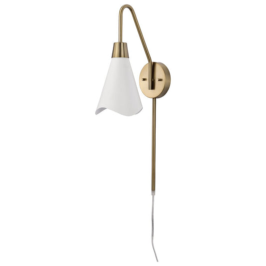 Satco 60-7468 Sconce Fixture Tango; 1 Light; Wall Matte White with