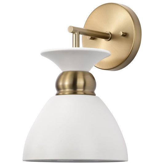 Satco 60-7459 Sconce Fixture Perkins; 1 Light; Wall Matte White with