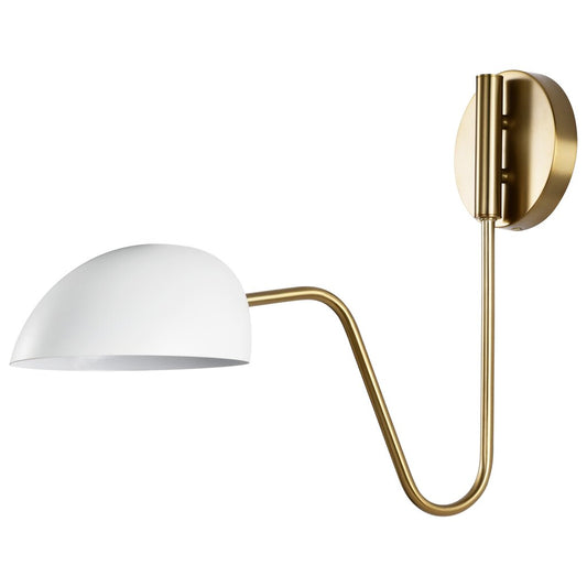 Satco 60-7392 Sconce Fixture Trilby; 1 Light; Wall Matte White with