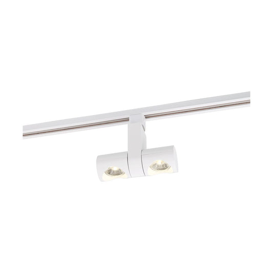 Satco TH483 24W LED Track Head Fixture Dual Pipe; White; 36 deg. Beam