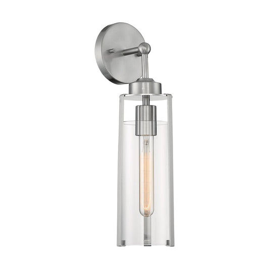 Satco 60-7141 Sconce Fixture Marina; 1 Light; Wall Brushed Nickel