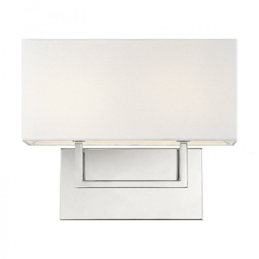 Satco 60-6718 Vanity Fixture Tribeca; 2 Light; Polished Nickel Finish