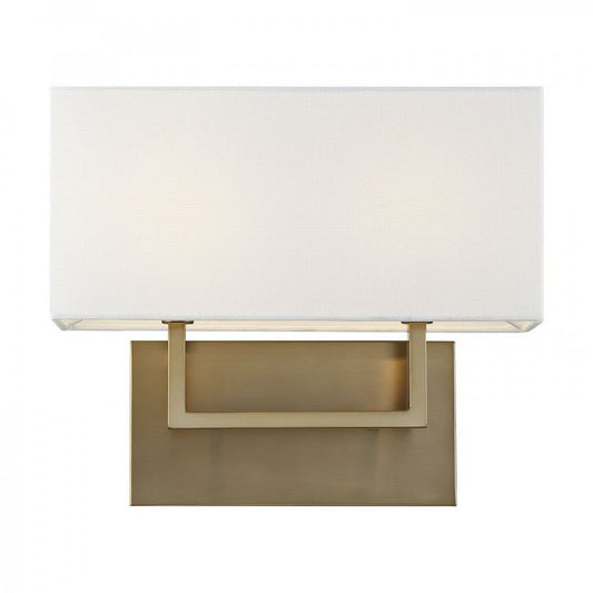 Satco 60-6717 Vanity Fixture Tribeca; 2 Light; Burnished Brass Finish
