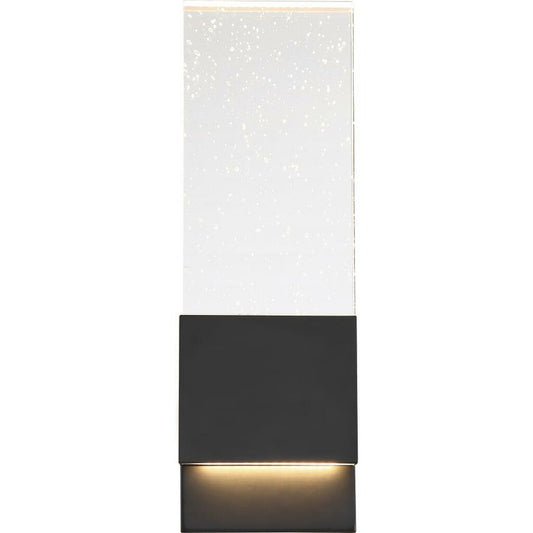 Satco 62-1513 13W LED Sconce Fixture Ellusion; Large Wall Matte Black