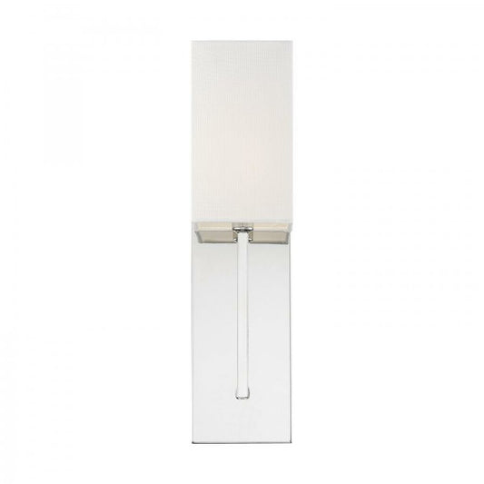 Satco 60-6693 Sconce Fixture Vesey; 1 Light; Wall Polished Nickel