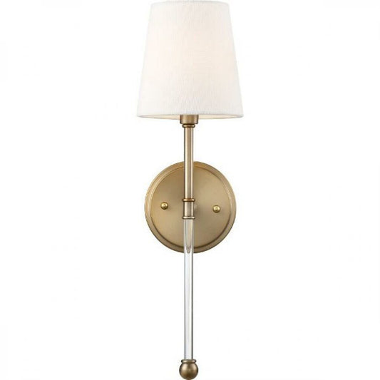 Satco 60-6687 Sconce Fixture Olmstead; 1 Light; Wall Burnished Brass