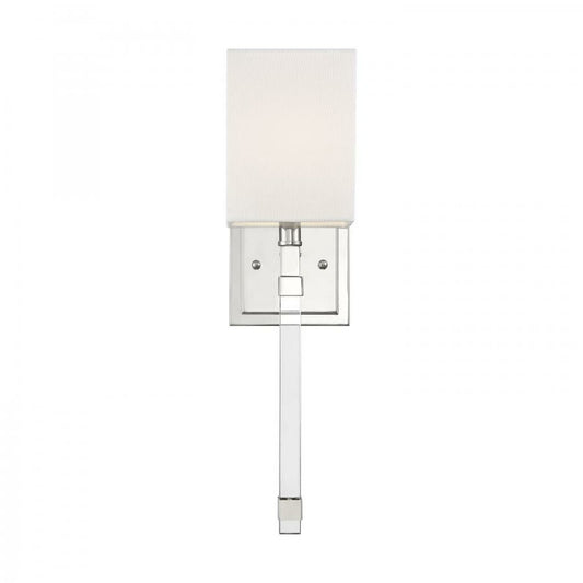 Satco 60-6682 Sconce Fixture Thompson; 1 Light; Wall Polished Nickel