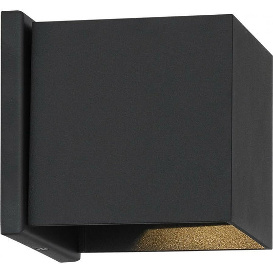 Satco 62-1466 5W LED Sconce Fixture Lightgate; Black Finish; 3000K