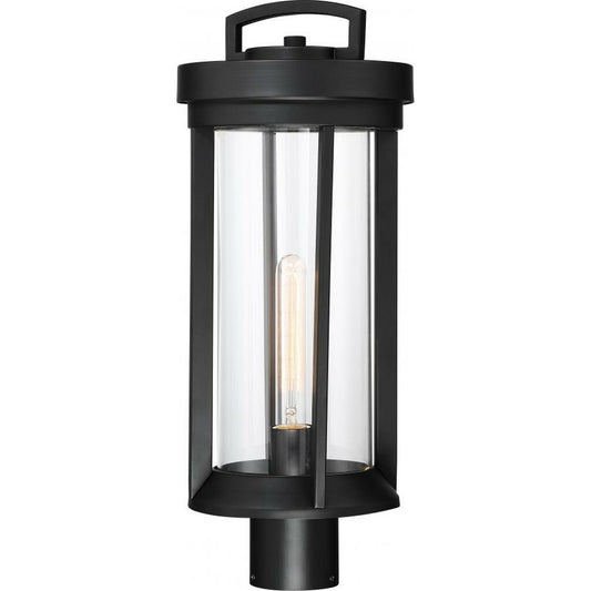 Satco 60-6503 Post Lantern Fixture Huron; 1 Light; Aged Bronze Finish