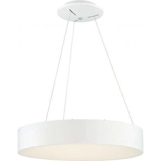 Satco 62-1457 30W LED Pendant Fixture Orbit; White Finish