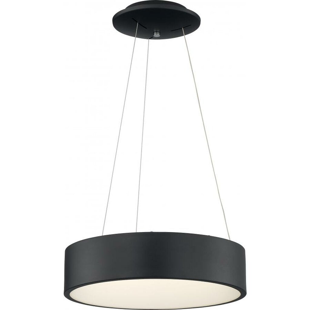 Satco 62-1456 20W LED Pendant Fixture Orbit; Black Finish
