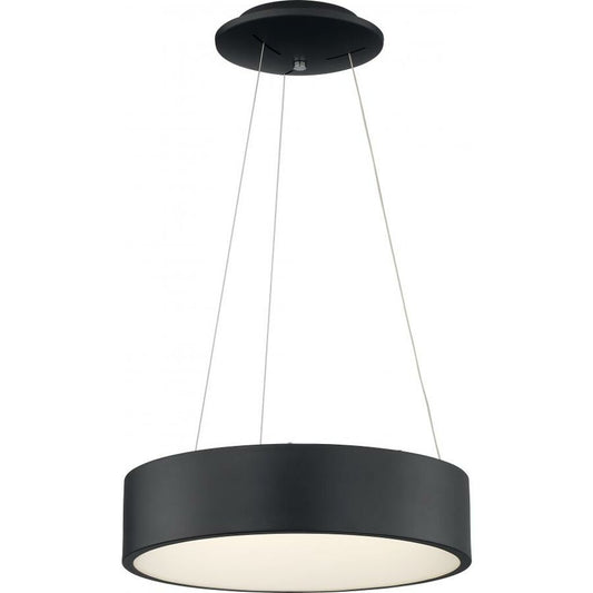 Satco 62-1456 20W LED Pendant Fixture Orbit; Black Finish