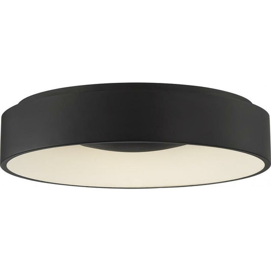 Satco 62-1454 30W LED Flush Mount Fixture Orbit; Black Finish
