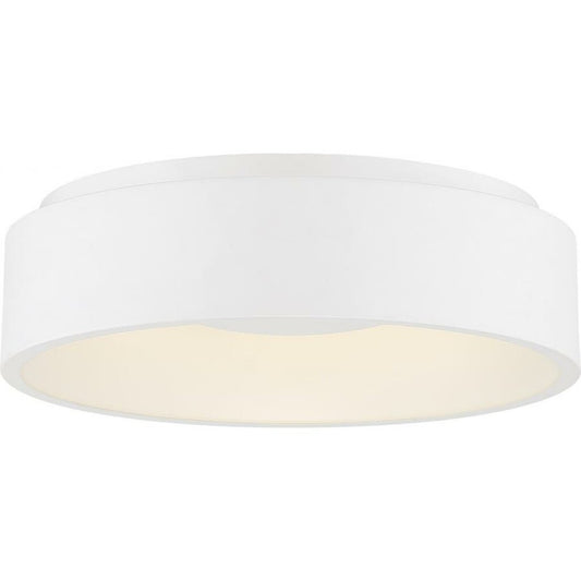 Satco 62-1453 30W LED Flush Mount Fixture Orbit; White Finish