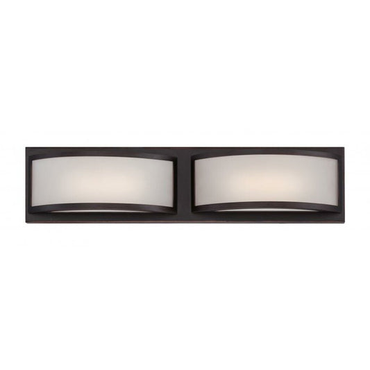 Satco 62-315 20W LED Vanity Fixture Mercer; (2) Wall Sconce; Frosted