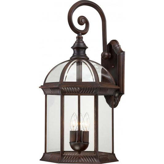 Satco 60-4968 Wall Lantern Fixture Boxwood; 3 Light; 26 in.; Outdoor