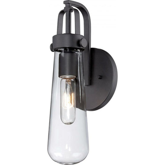 Satco 60-5361 Sconce Fixture Beaker; 1 Light; Wall with Clear Glass