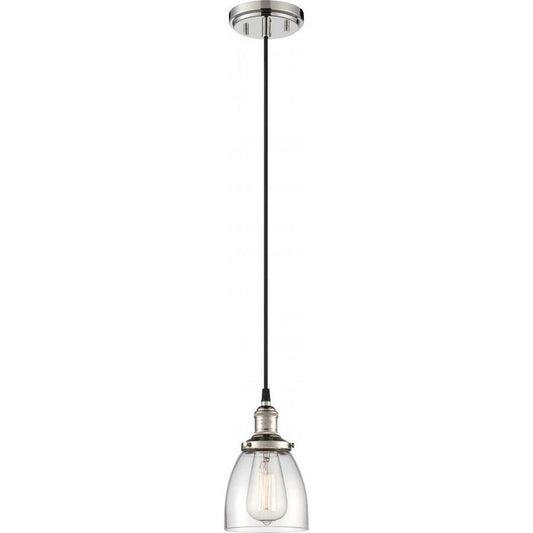 Satco 60-5404 Pendant Fixture Vintage; 1 Light; with Clear Glass;