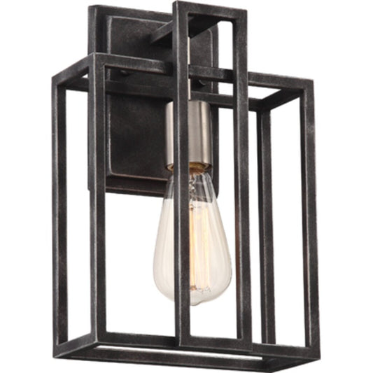 Satco 60-5856 Sconce Fixture Lake; 1 Light; Wall Iron Black with