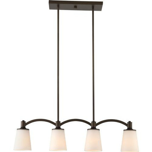 Satco 60-5975 Island Pendant Fixture Laguna; 4 Light; Forest Bronze
