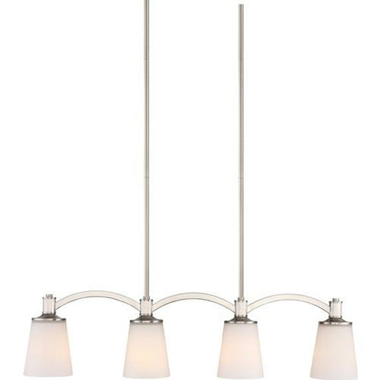 Satco 60-5875 Island Pendant Fixture Laguna 4 Light; Brushed Nickel