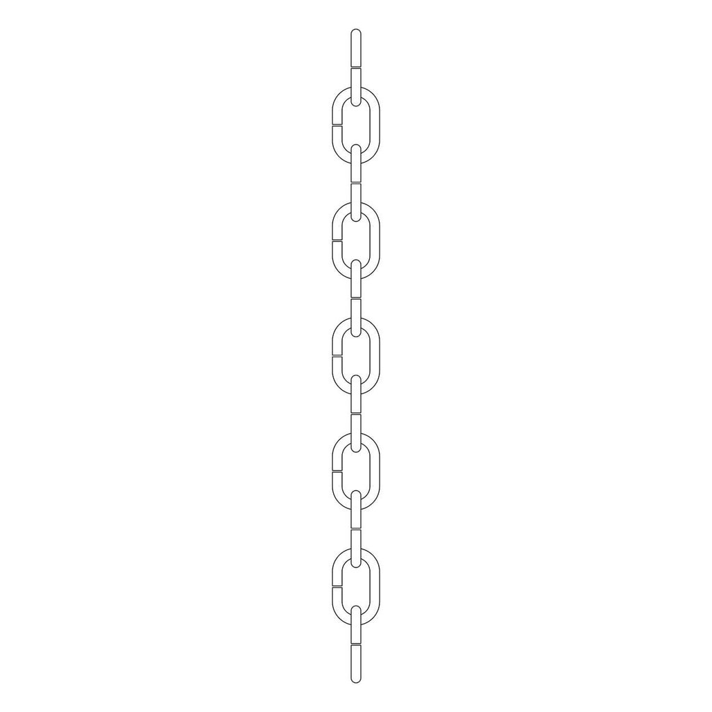 Kichler 2996PN 3 feet of standard gauge chain in Polished Nickel