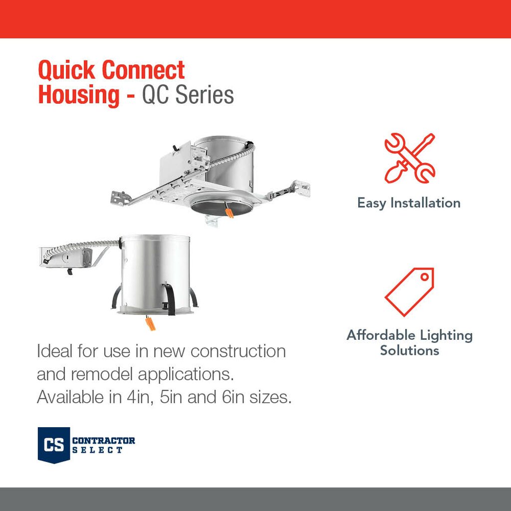Juno QC4R W G J6 Fixture 4" Quick Connect LED Housing for use with