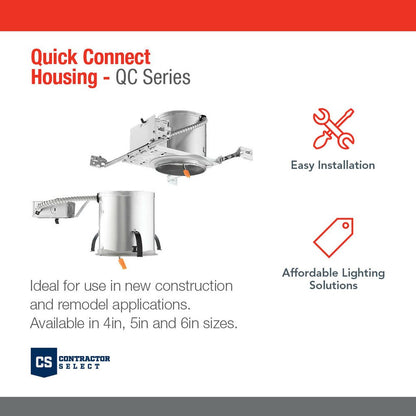 Juno QC4 W G CP6 Fixture The 4in Quick Connect housing is your lowest