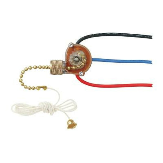 6 pack - Westinghouse 7705200 3-Way Fan Light Switch with Polished