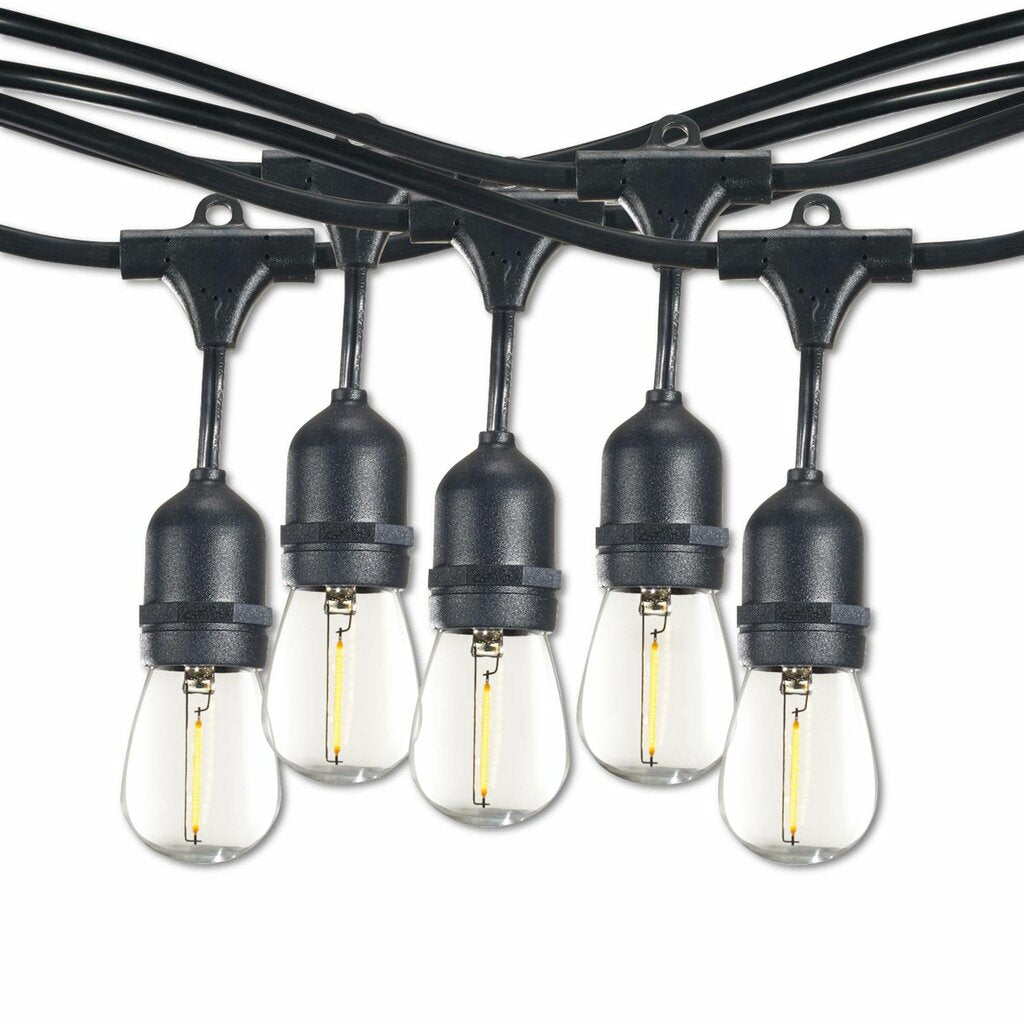 Bulbrite 812483 1W LED String Light Fixture 48-foot Kit with Clear