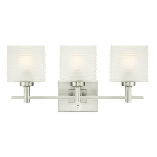 Westinghouse 6304000 Sconce Fixture 3 Light Wall Brushed Nickel Finish