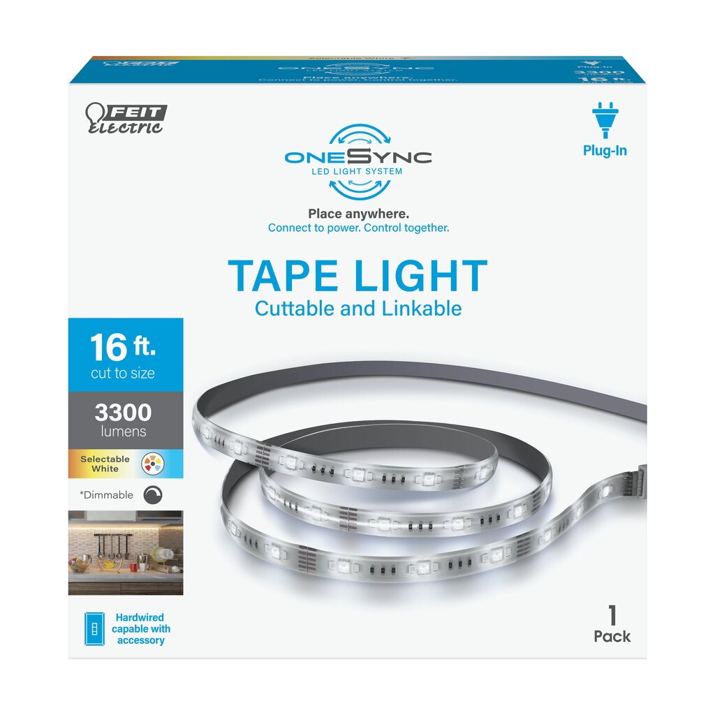 Feit Electric UCL192/FLEX/5CCT Tape light 40W LED 16 ft. OneSync Under