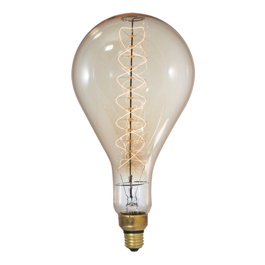 2 pack - Bulbrite 137101 60W PS56 Amber Incandescent Light Bulb