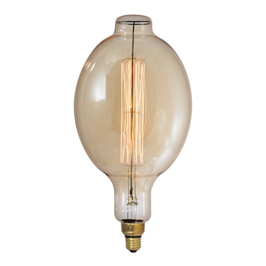 2 pack - Bulbrite 137201 60W BT56 Amber Incandescent Light Bulb