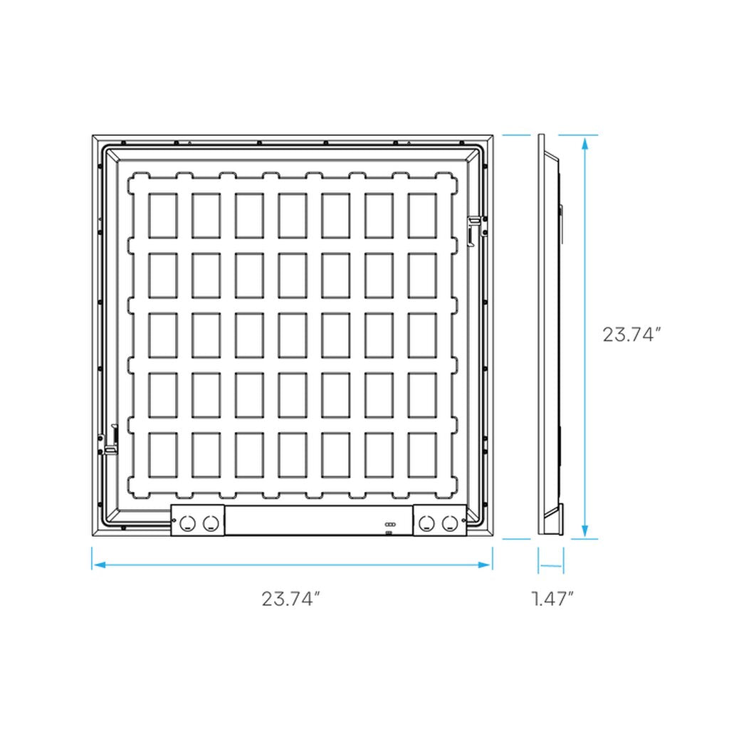 Luxrite LR24260 30W/35W/40W LED Flat Panel Dimmable Fixture