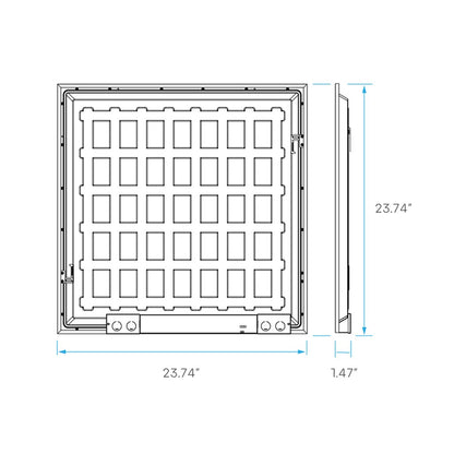 Luxrite LR24260 30W/35W/40W LED Flat Panel Dimmable Fixture