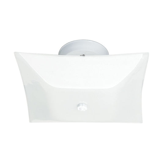 Satco SF77-824 Flush Mount Fixture 2 Light - 12" Flush with White