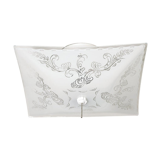Satco SF77-392 Flush Mount Fixture 2 Light - 12" Flush with Square