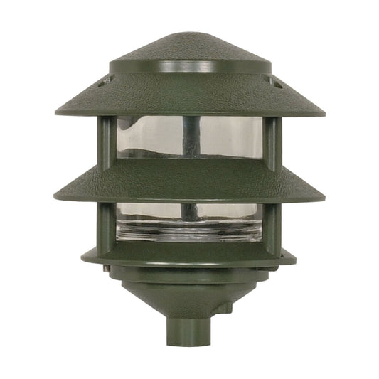 Satco SF77-323 Post Lantern Fixture 1 Light - 8" Pathway Two Louver