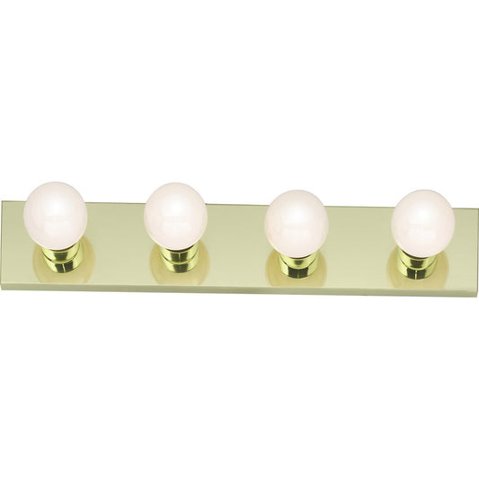 Satco SF77-189 Vanity Fixture 4 Light - 24" Strip Polished Brass