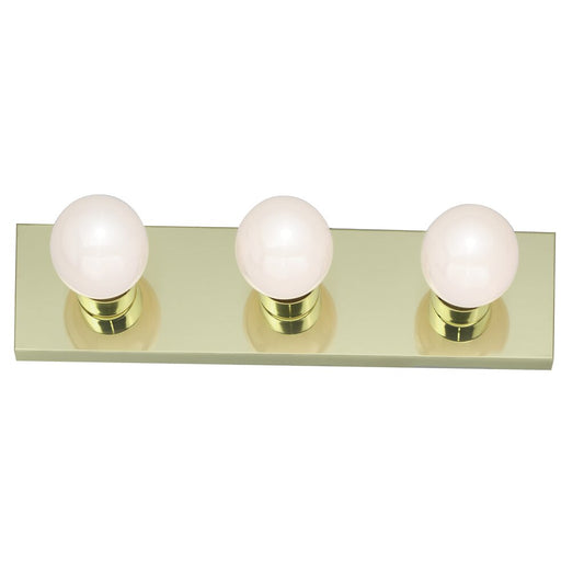 Satco SF77-188 Vanity Fixture 3 Light - 18" Strip Polished Brass