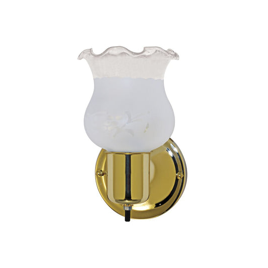 Satco SF77-120B Vanity Fixture 1 Light - 5" with Frosted Grape Glass