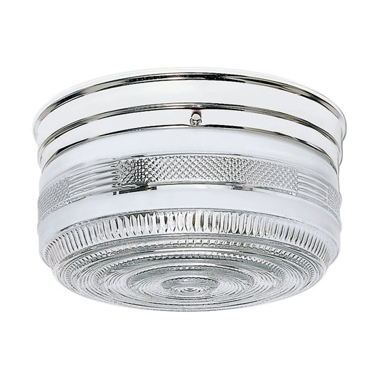 Satco SF77-102 Flush Mount Fixture 2 Light - 10" Flush with White and